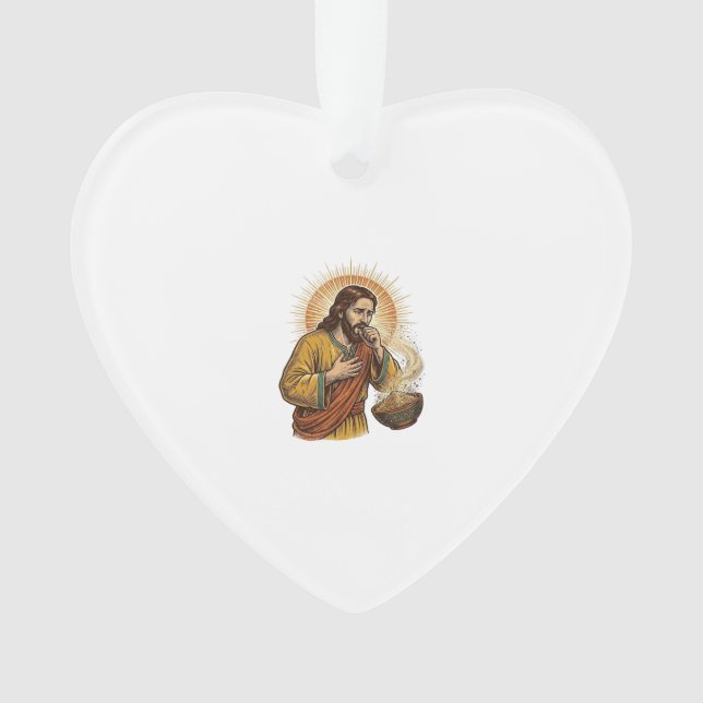 Ornamento Jesus Sufocando Migalha de Chip de Tortilha Seca H (Frente)