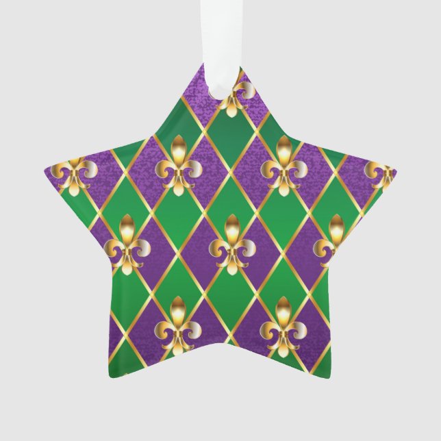 Ornamento Jewelry Background Mardi Gras (Frente)