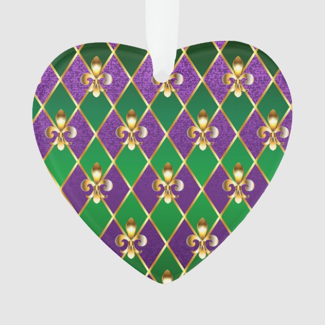 Ornamento Jewelry Background Mardi Gras (Frente)