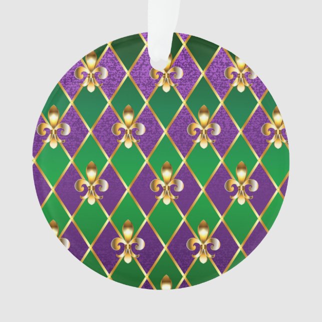 Ornamento Jewelry Background Mardi Gras (Frente)