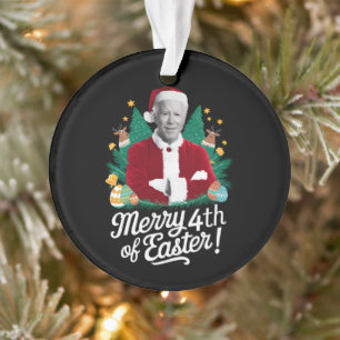 Ornamento Joe Biden Natal Papai Noel Feliz 4 De Páscoa Xmas