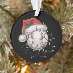 Ornamento Jogador de beisebol de Natal para papais noeis