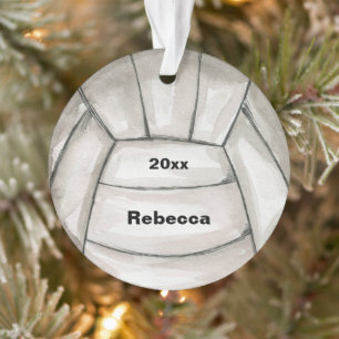 Ornamento Jogador de voleibol personalizado no Natal
