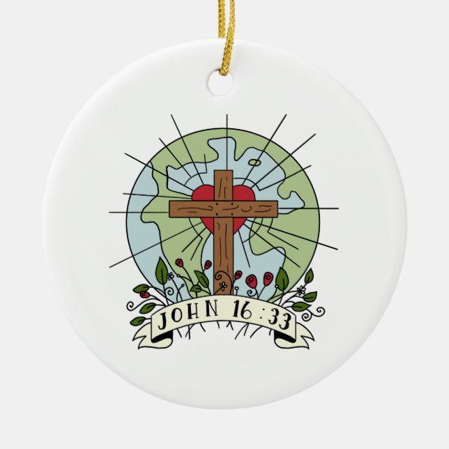 Ornamento John 16:33 Natal 2024 (Frente)