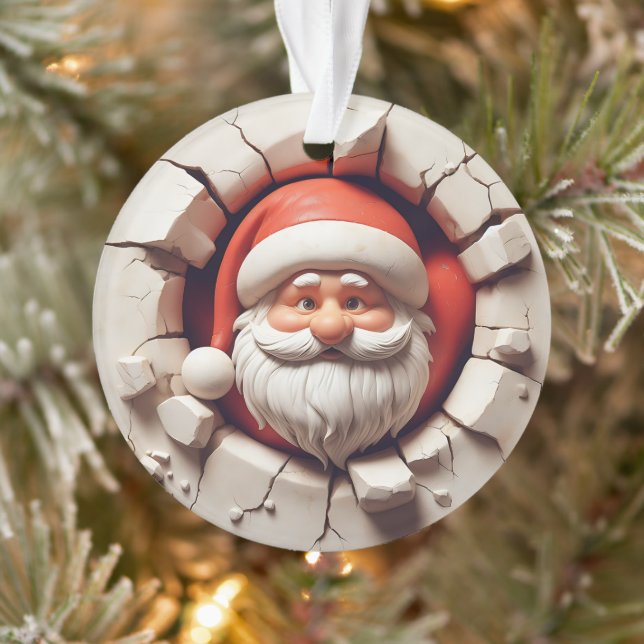 Ornamento Jolly Santa Double-Sided Christmas Ornament (Árvore)