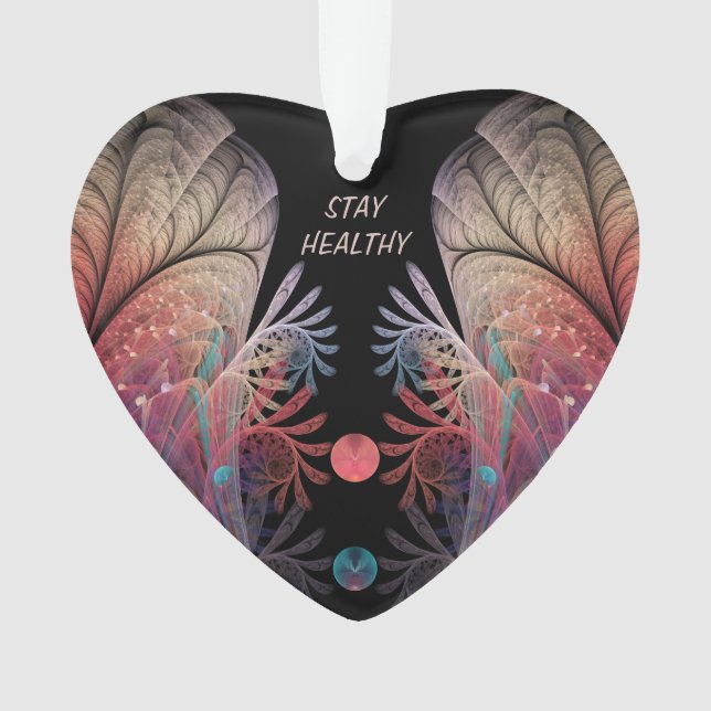 Ornamento Jonglage Abstrato Modern Fantasy Fractal Art Text (Frente)