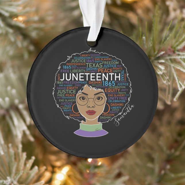 Ornamento Junta | Mulher negra | Direitos negros (Árvore)
