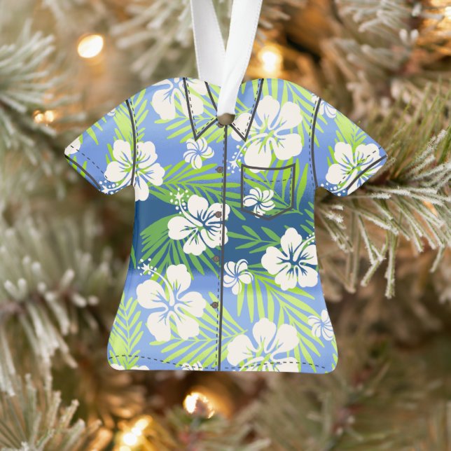 Ornamento Kalani Tie Dye Mistura Camisa Tropical Hibiscus Al (Árvore)