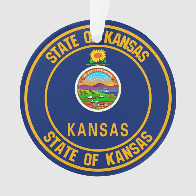 Ornamento Kansas Round Emblem (Frente)