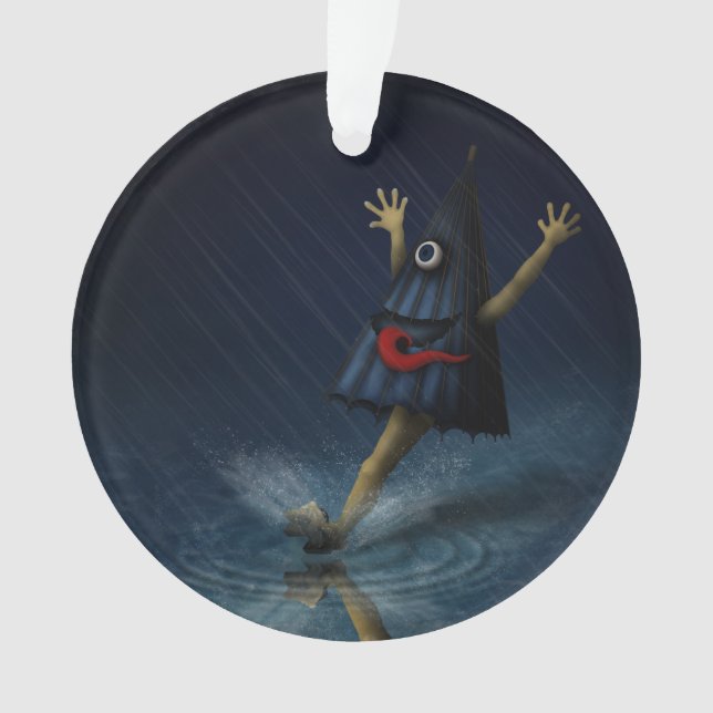 Ornamento Kasa Obake Japonês Umbrella Ghost Rainha Dia (Frente)