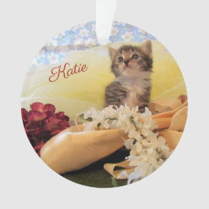 Ornamento Kate Personalizada Ballerina Kitten - Acrílica