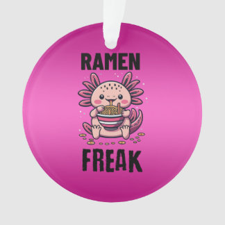Ornamento Kawaii Axalotl comendo Ramen