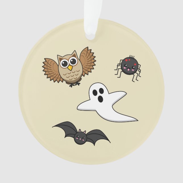 Ornamento Kawaii Creatures Noturnas Cerrantes (Frente)