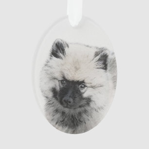 Ornamento Keeshond Puppy Drapy - Arte Cachorro Original Boni