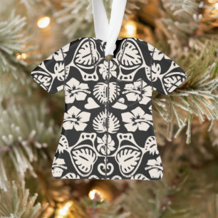 Ornamento Keoni Havaiano Monstera Leaf Damask Aloha Shirt