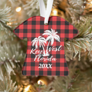 Ornamento Key West Florida Beach Palm Trees Personalizadas