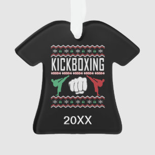 Ornamento Kickboxe personalizado doce de Natal feio