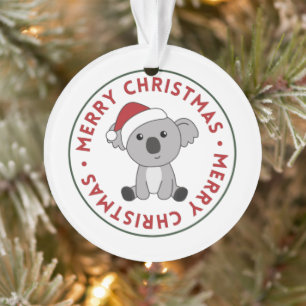 Ornamento Koala Natal Animais de inverno na neve Koalas Orna