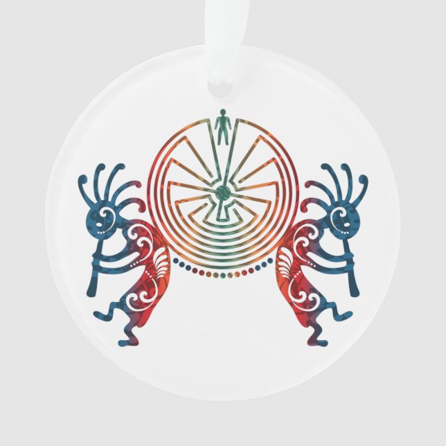 Ornamento KOKOPELLI / HOMEM NO MAZE + suas ideias (Frente)