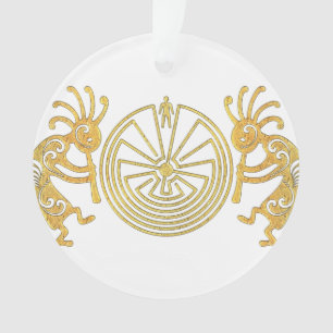 Ornamento KOKOPELLI / MAN IN MAZE gold + suas ideias