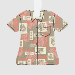 Ornamento Kua Bay Havaiana Conchas Submarinas Aloha Camisa