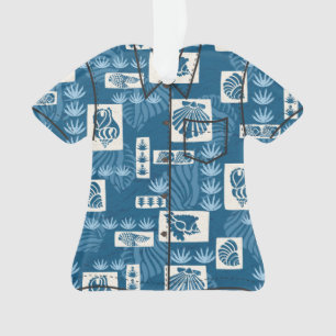 Ornamento Kua Bay Havaiana Conchas Submarinas Aloha Camisa