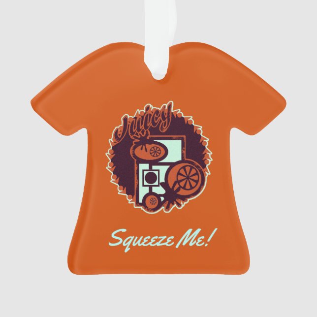 Ornamento Laranja Suculenta "Aperte-Me! (Frente)