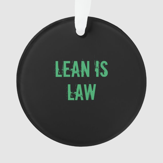Ornamento Lean is Law Fitness Personal Trainer Bodybuilding (Frente)
