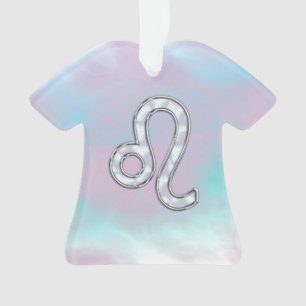 Ornamento Leão Zodíaco - Sinal de Pastels Nacre Style Impr