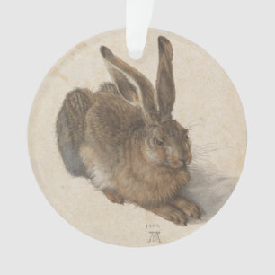 Ornamento Lêbre Acrílica ao Estilo Vintage - Albrecht Dürer