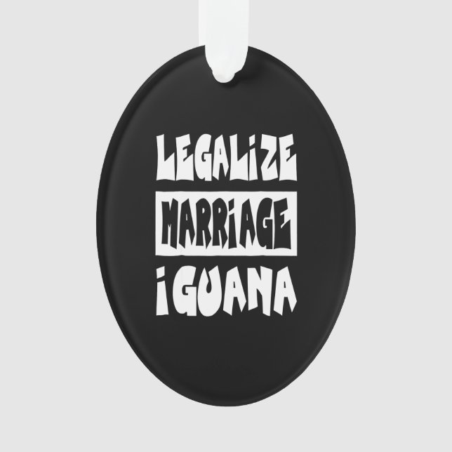 Ornamento Legalizar casamento Iguana (Frente)