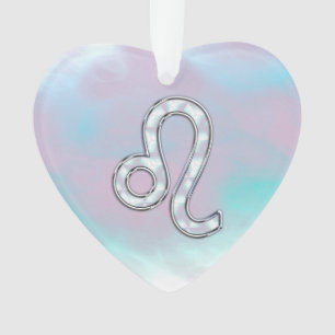 Ornamento Leo Zodiac - Sinal de Pastels Nacre Style Impress