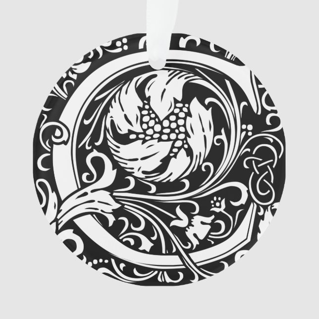 Ornamento Letra C Monograma Medieval Art Nouveau (Frente)