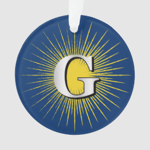 Ornamento Letra G - símbolo masculino