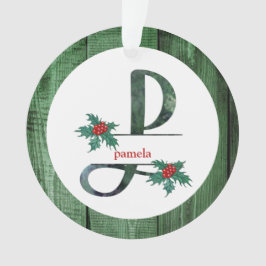 Ornamento *~* Letra P FÓTULOS Russos de Natal AP44