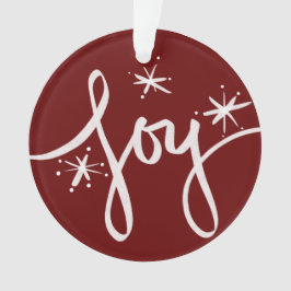 Ornamento Letras de Feliz Natal Alegria Flocos de Neve Foto