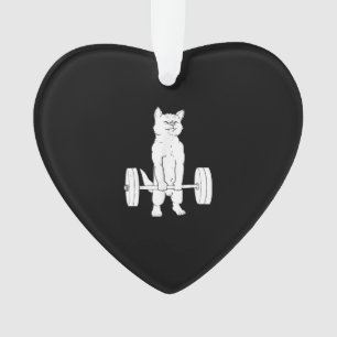 Ornamento Levantamento De Peso De Gatos E Giro