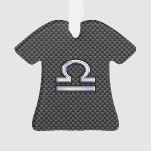 Ornamento Libra - Símbolo Zodiac no Estilo de Fibra de Carbo