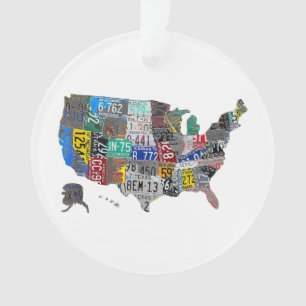 Ornamento Licença de Bandeira dos Estados Unidos norte-ameri
