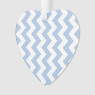 Ornamento Light Blue and White Zigzag