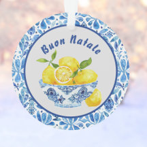 Limonado Mediterrâneo Buon Natale Azulejo Azul Toi