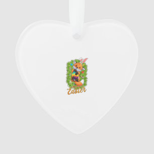 Ornamento Linda Raposa Orelhas de Coelho Festa de Páscoa Rap