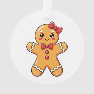 Ornamento Lindas Meninas Biscoito de Gengibre Arco Natal