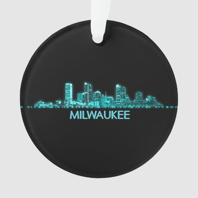 Ornamento Linha do Skyline Milwaukee (Frente)