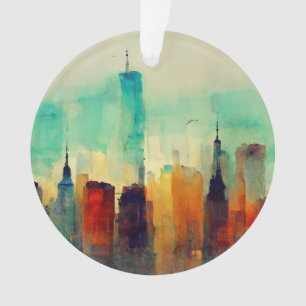Ornamento Linha Nova Iorque Sky - Cor da Água