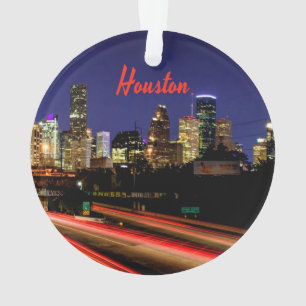 Ornamento Linha Skyline da cidade de Houston Texas