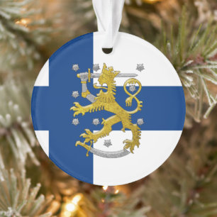 Ornamento Lion Flag Keepsaoket da Finlândia