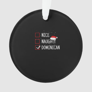 Ornamento Lista de Natal Dominicana Nice Naughty