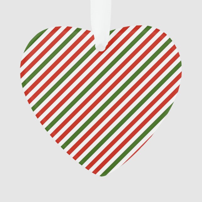 Ornamento listras de cores de Natal (Frente)