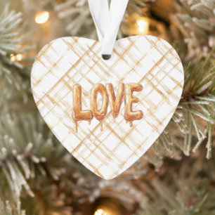 Ornamento Listras de Creme de Caramelo Amor